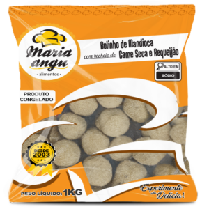 Bolinho de Mandioca com Carne Seca e Requeijão 1Kg
