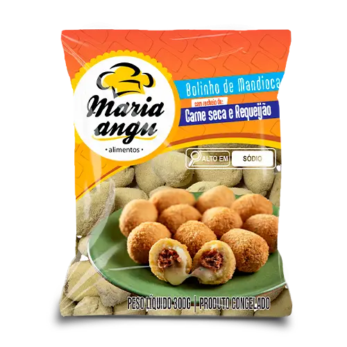 Bolinho de Mandioca com Carne Seca e Requeijão 300grs.