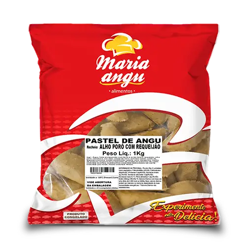 PASTEL DE ANGU DE ALHO PORO COM REQUEIJAO 1KG PCT